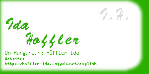 ida hoffler business card