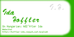 ida hoffler business card